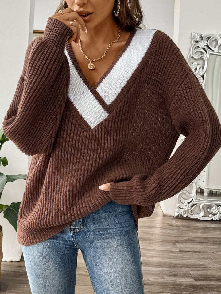 Raquel - Herbststrickpullover - Drop-Shoulder-Stil