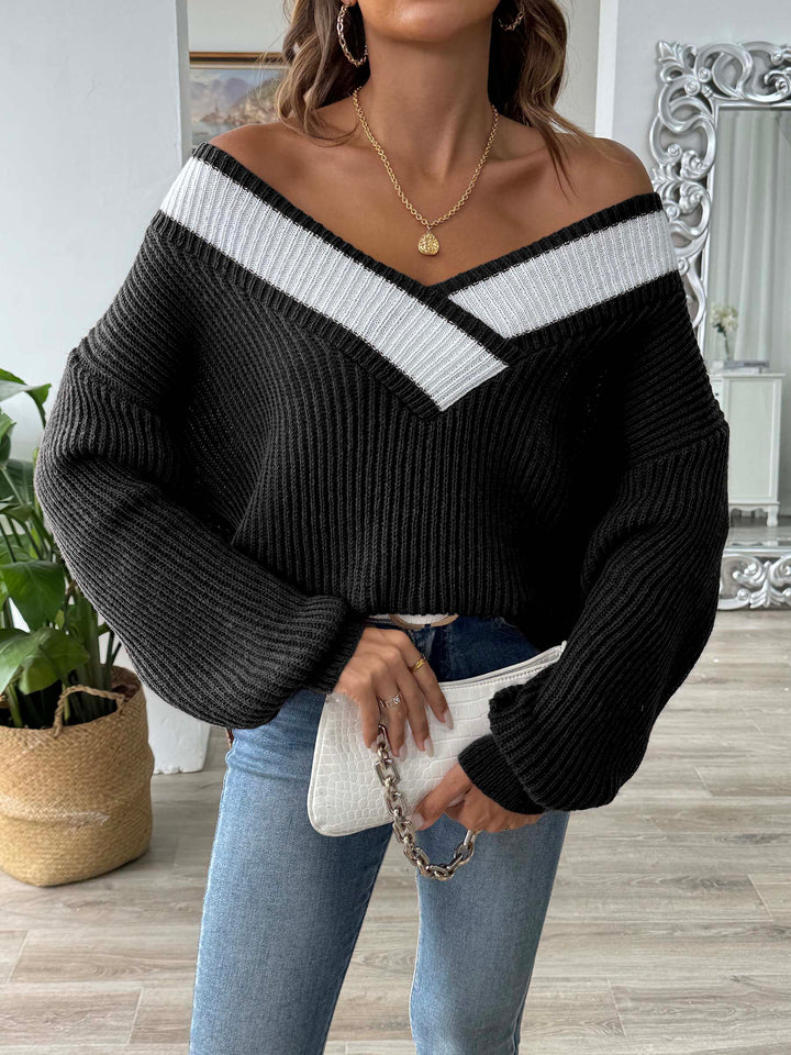 Raquel - Herbststrickpullover - Drop-Shoulder-Stil