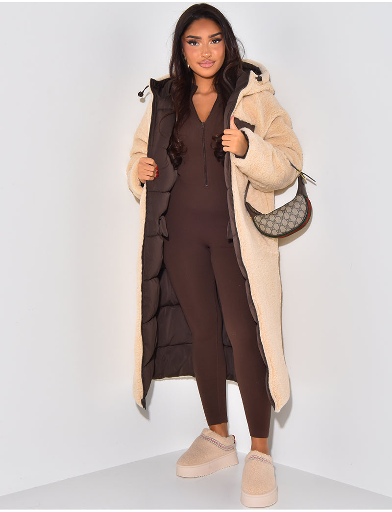 Miranda | Bequeme lange Jacke mit Wendefunktion