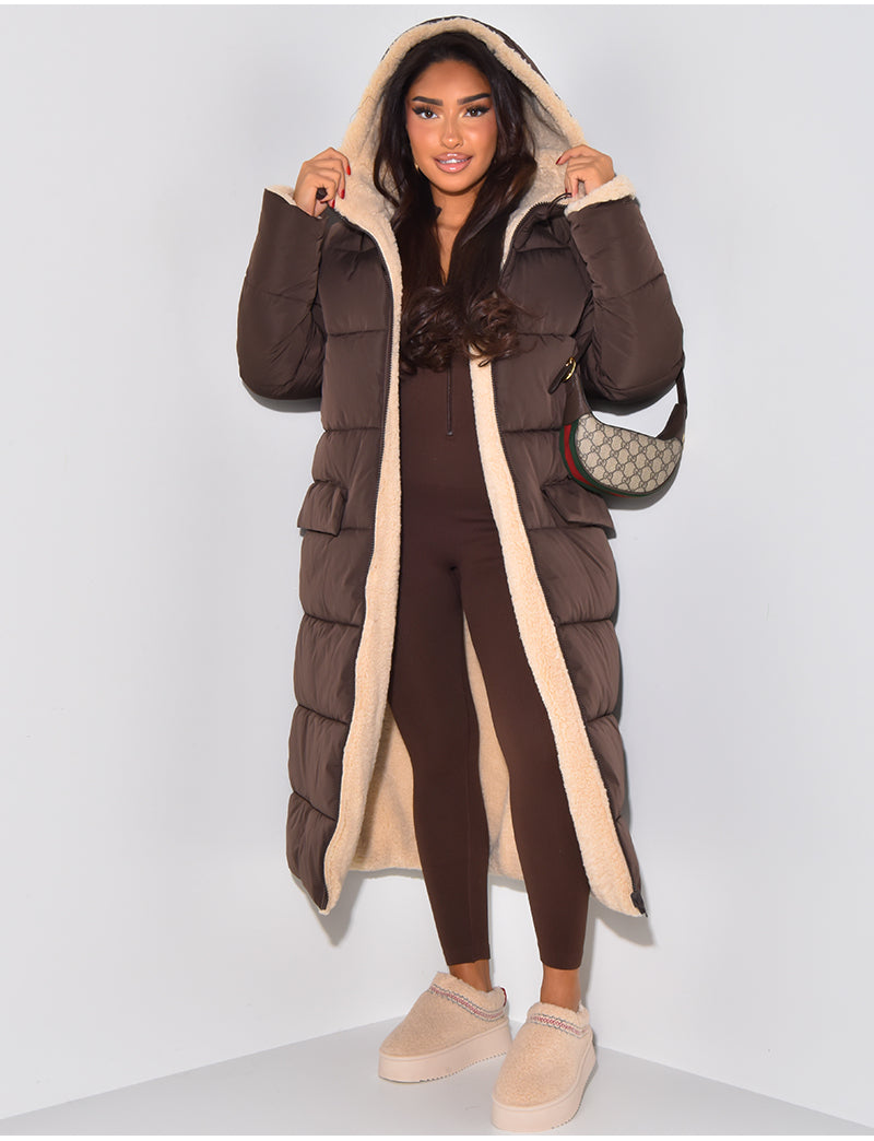 Miranda | Bequeme lange Jacke mit Wendefunktion