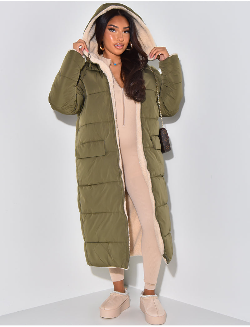 Miranda | Bequeme lange Jacke mit Wendefunktion