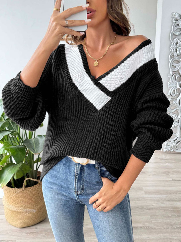 Raquel - Herbststrickpullover - Drop-Shoulder-Stil